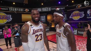 Lakers celebrate the 2020 NBA title