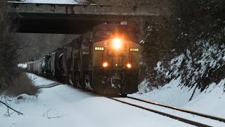 Dashing through the Snow - CSX Q653-16 at Marion, NC