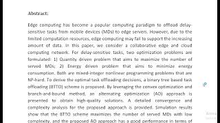 Energy Efficient Task Offloading and Resource Allocation for Delay Constrained Edge Cloud Computing