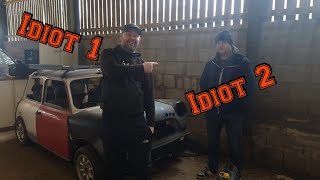 2 Idiots try to start a Nissan Powered Mini