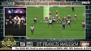 Browns pick Spencer Fano, Giants take Francis Mauigoa | The Pat McAfee Draft Spectacular