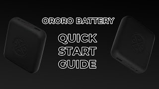 ororo heated apparel Battery Quick Start Guide