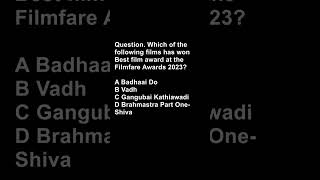 Best film award at the Filmfare Awards 2023 | Current affair #ytshort #short