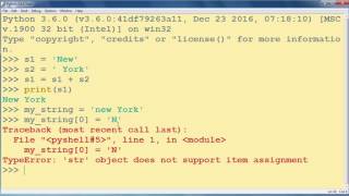 Strings in Python are Immutable