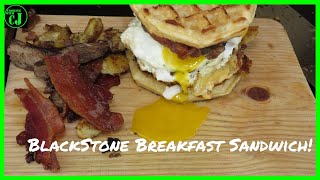 Meaty Breakfast Sandwich | 17 inch Blackstone Griddle Recipe
