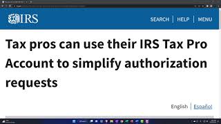 Tax pros can use their IRS Tax Pro Account to simplify authorization requests