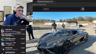 xQc Reacts to T-Pain's Koenigsegg Getting Delivered on Stream