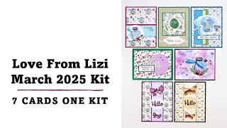 Love From Lizi | March 2025 Kit | 7 Cards 1 Kit