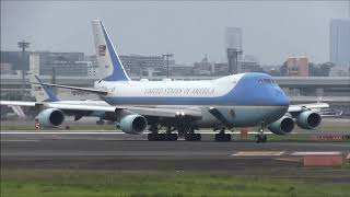 Air Force One VC-25 (92-9000) RollingTakeoff at OSAKA intl airport