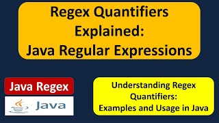 Regex Quantifiers Explained: Java Regular Expressions Tutorial | Java Regex | Regex in java