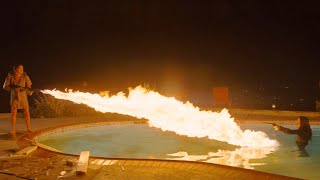 Once Upon a time in Hollywood (2019) | Ending Flamethrower Scene - Leonardo DiCaprio