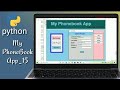 Python project GUI, MyPhoneBook app -15- update person details