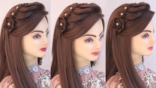 2 Front puff hairstyles l Elegant party hairstyles l wedding hairstyles Kashees l hairstyle girl