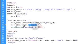 ‪Array Slideshow Animation Tutorial JavaScript CSS3 HTML5‬‏ YouTube 360p
