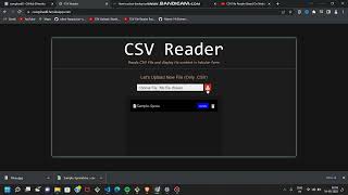 CSV-Upload Coding Ninjas Skill Test-2