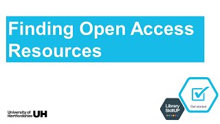 Finding Open Access Resources