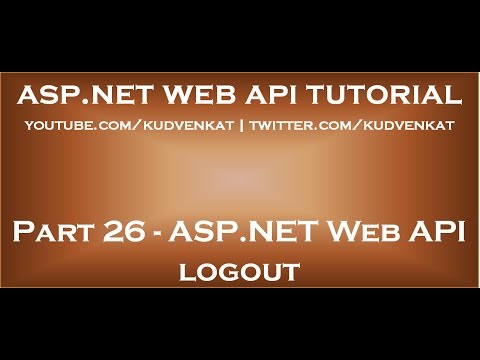 ASP NET Web API logout ASP NET Web API logout