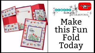 🔴 A Creative Fun Fold Card Is Quick To Make + Show Off Your Designer Paper