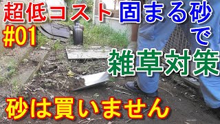 超低コスト固まる砂で雑草対策 その1