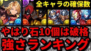 【確保すべきキャラ多数】マーベルコラボの全キャラ確保数解説‼️（当たり、交換、攻略、周回、テンプレ）【パズドラ】