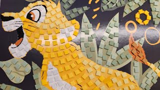 How to create your own mosaic design for a beginner 🟨 #mosaicart #beginnerart #creativeart #easyart