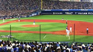 横浜スタジアム（横浜ベイスターズ対中日ドラゴンズ） ゲームセットの瞬間 2018年7月11日