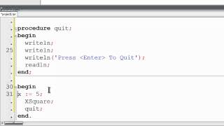 Free Pascal Program Tutorial 15 - Procedures - Lazarus