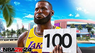 100 POINT GAME on my LEBRON JAMES BUILD in NBA 2K24