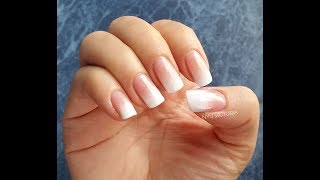 💅Френч - Градиент, Дизайн простым лаком. #4 💅 French - Gradient, Nail Art, nail polish