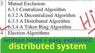 Token ring algorithm distributed system computing video tutorial lecture pdf written notes explained