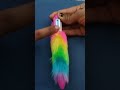 my new rainbow fur 🌈 colourful pen in one review fury rainbow kpopcrafty shorts