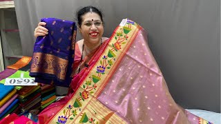 Lotus Paithani Tissue Silk Sarees, Dola Silk Sarees kasturi paithani dhamaka 🔥