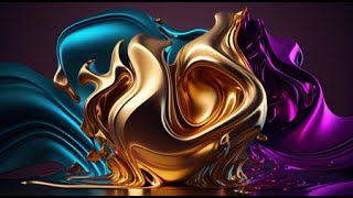 4K ABSTRACT MULTICOLOURED LIQUID SCREEN : Immersive Color Symphony : 4K Chromatic Dreamscap..