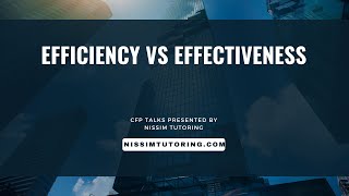 CFP Talks - Efficiency vs Effectiveness