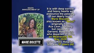 Marie Biscette ~ Short Obituary