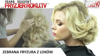 Zebrana fryzura z loków. FryzjerRoku.tv