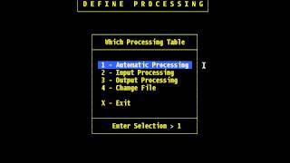 FilePro - Chapter 5 - Define Processing Table Types