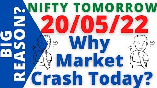 NIFTY PREDICTION & NIFTY ANALYSIS FOR 20 MAY I WHY MARKET CRASH  I STOCK MARKET CRASH BIG REASON