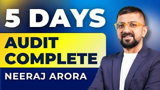 5 Day CA Inter Audit Planner For Exams | Neeraj Arora