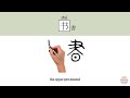 newhsk1 _读书 讀書 dushu read a book how to pronounce say write chinese vocabulary character radical