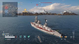 World of Warships: Legends　日本戦艦日向　出待ち😎