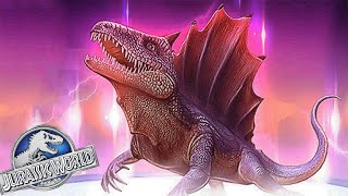 NEW SUPER HYBRID DINOSAUR DIMETROCARNUS MAX LEVEL FEEDING | BATTLE || JURASSIC WORLD THE GAME