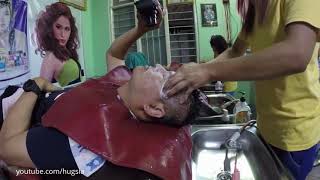 ASMR head massage Myanmar นวดหน้าล้วงหลังสไตล์พม่า