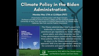 U.S. Climate Change Policies in the Biden Administration Presentation