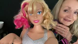 ASMR Washing And Rolling Barbie's Hair ( You Are Barbie) Role Play