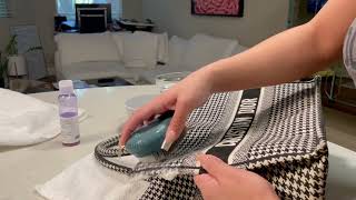 How to clean your Dior canvas bag