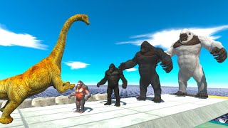 BATTLE 4 SIZE LEVEL of KING KONG - Animal Revolt Battle Simulator