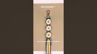 Daisy flower - macrame keychain tutorial