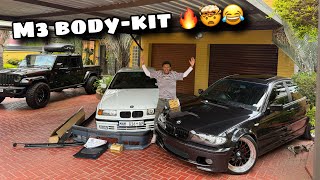 INSTALLING A BMW M3 BODYKIT ON THE E36 | CRAZY TRANSFORMATION