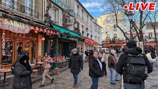 [🇫🇷Paris Live]  Cold Paris Walk in Montmartre Live Broadcasting  07/January/2025